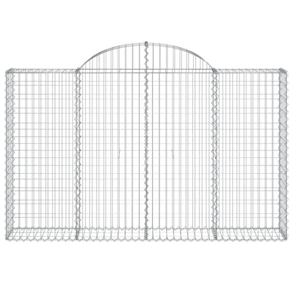 Arched Gabion Baskets 13 pcs 200x30x120/140 cm Galvanised Iron