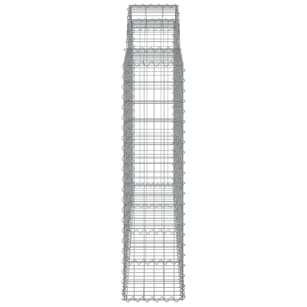 Arched Gabion Baskets 14 pcs 200x30x120/140 cm Galvanised Iron
