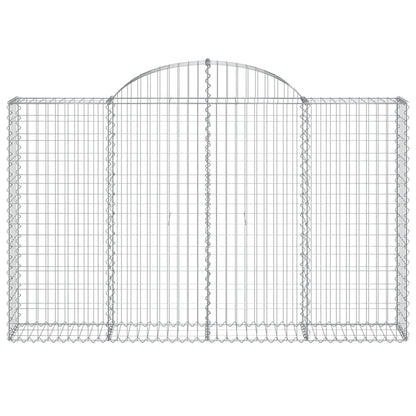 Arched Gabion Baskets 30 pcs 200x30x120/140 cm Galvanised Iron