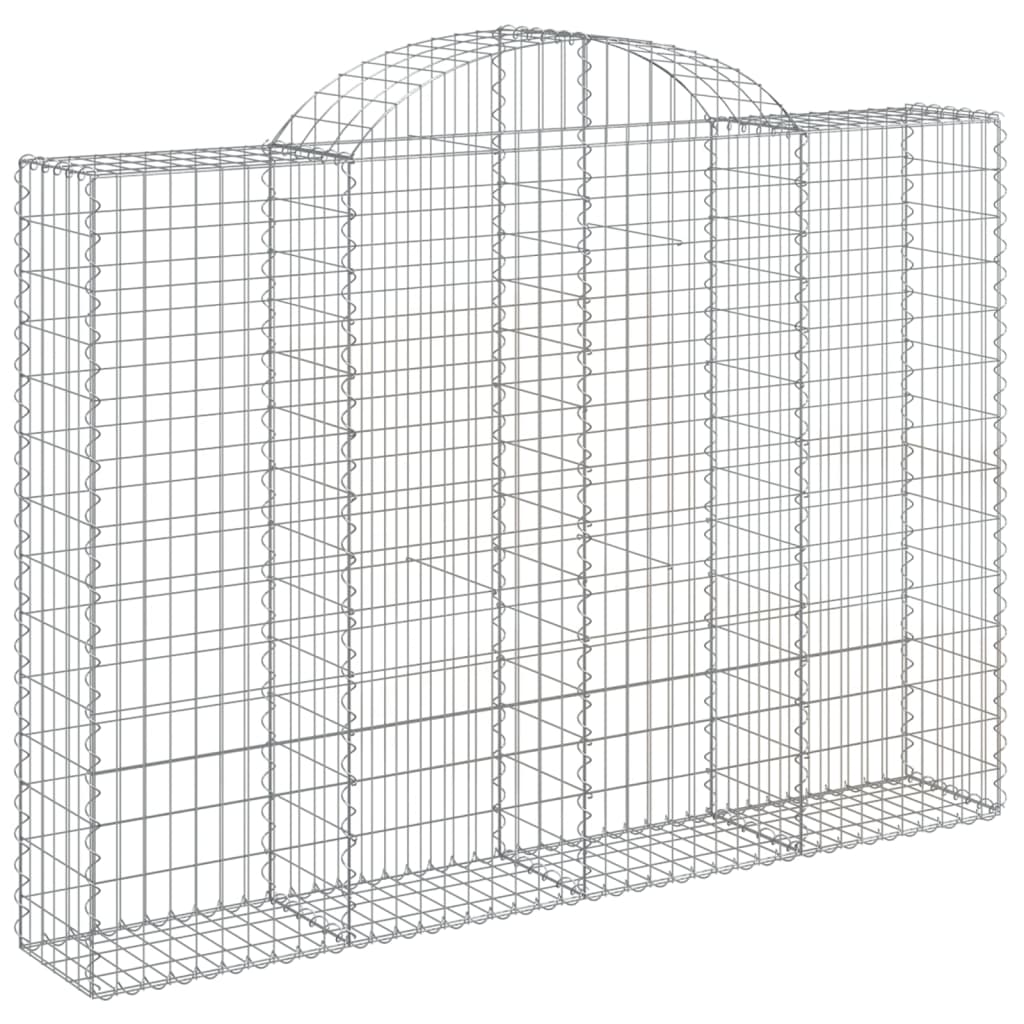 Arched Gabion Baskets 4 pcs 200x30x140/160 cm Galvanised Iron
