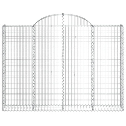 Arched Gabion Baskets 4 pcs 200x30x140/160 cm Galvanised Iron