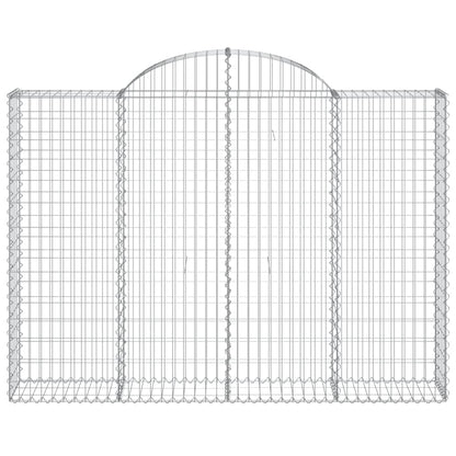 Arched Gabion Baskets 7 pcs 200x30x140/160 cm Galvanised Iron