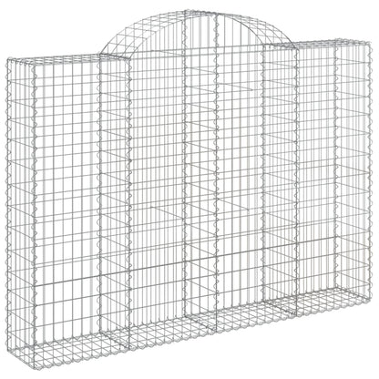 Arched Gabion Baskets 10 pcs 200x30x140/160 cm Galvanised Iron