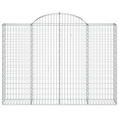Arched Gabion Baskets 10 pcs 200x30x140/160 cm Galvanised Iron