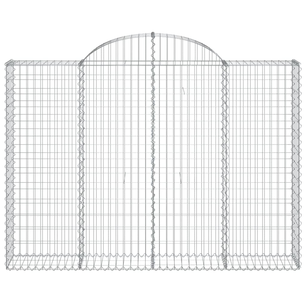 Arched Gabion Baskets 11 pcs 200x30x140/160 cm Galvanised Iron