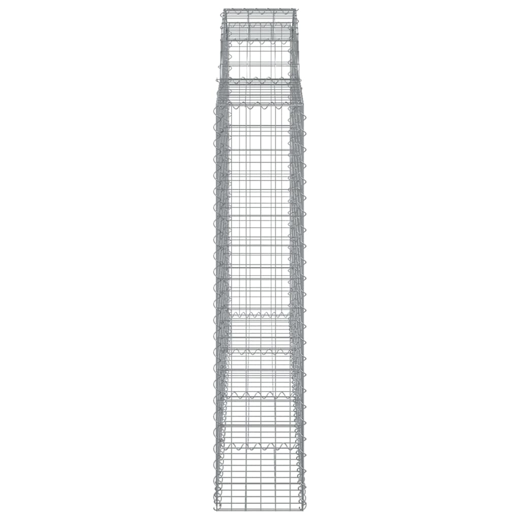 Arched Gabion Baskets 11 pcs 200x30x140/160 cm Galvanised Iron