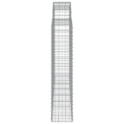 Arched Gabion Baskets 11 pcs 200x30x140/160 cm Galvanised Iron