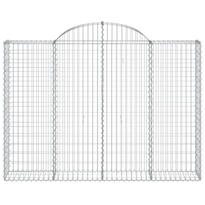 Arched Gabion Baskets 15 pcs 200x30x140/160 cm Galvanised Iron