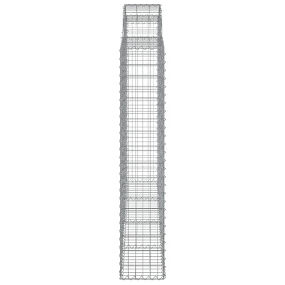 Arched Gabion Baskets 2 pcs 200x30x160/180 cm Galvanised Iron