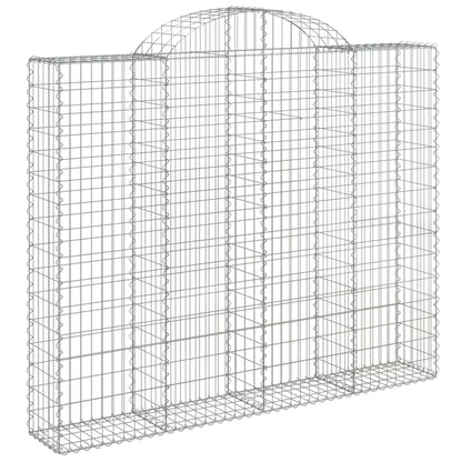 Arched Gabion Baskets 3 pcs 200x30x160/180 cm Galvanised Iron