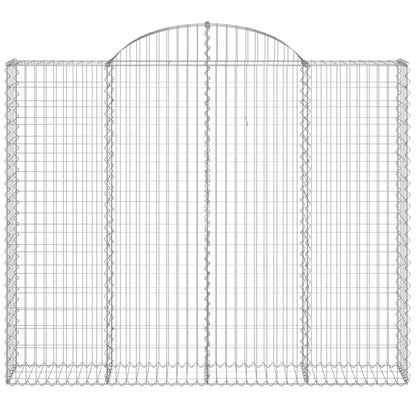 Arched Gabion Baskets 3 pcs 200x30x160/180 cm Galvanised Iron