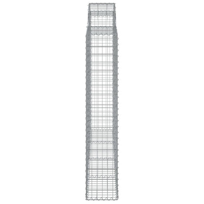 Arched Gabion Baskets 3 pcs 200x30x160/180 cm Galvanised Iron