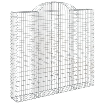 Arched Gabion Baskets 2 pcs 200x30x180/200 cm Galvanised Iron