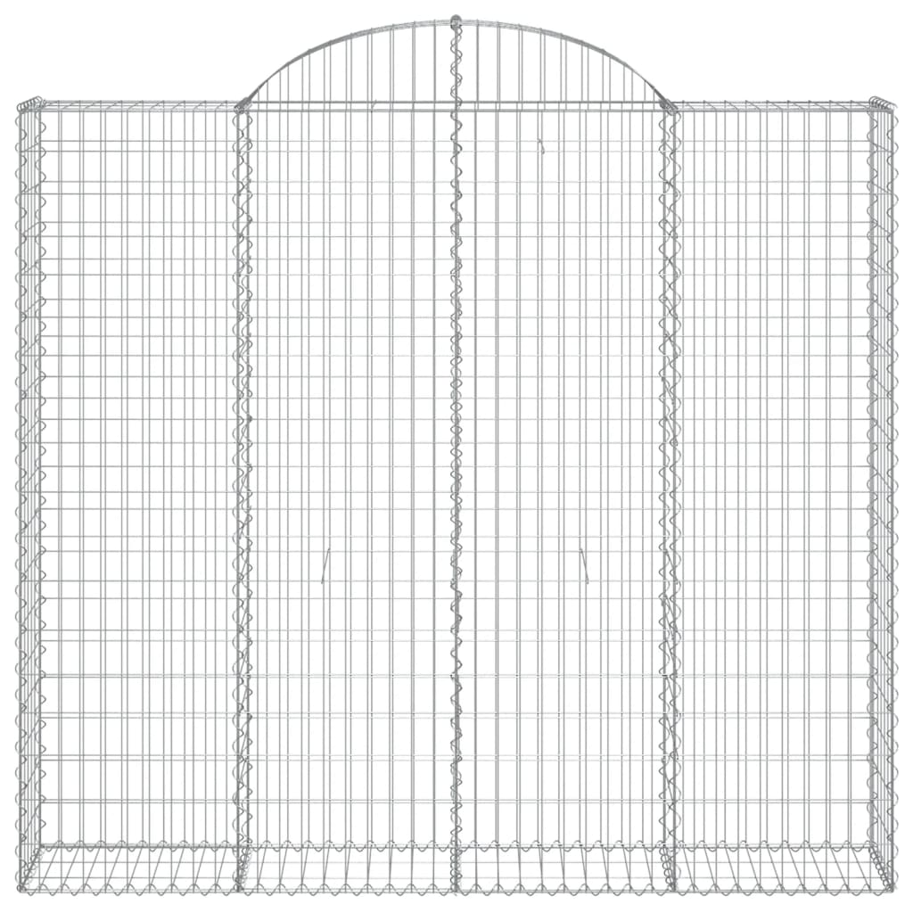 Arched Gabion Baskets 2 pcs 200x30x180/200 cm Galvanised Iron