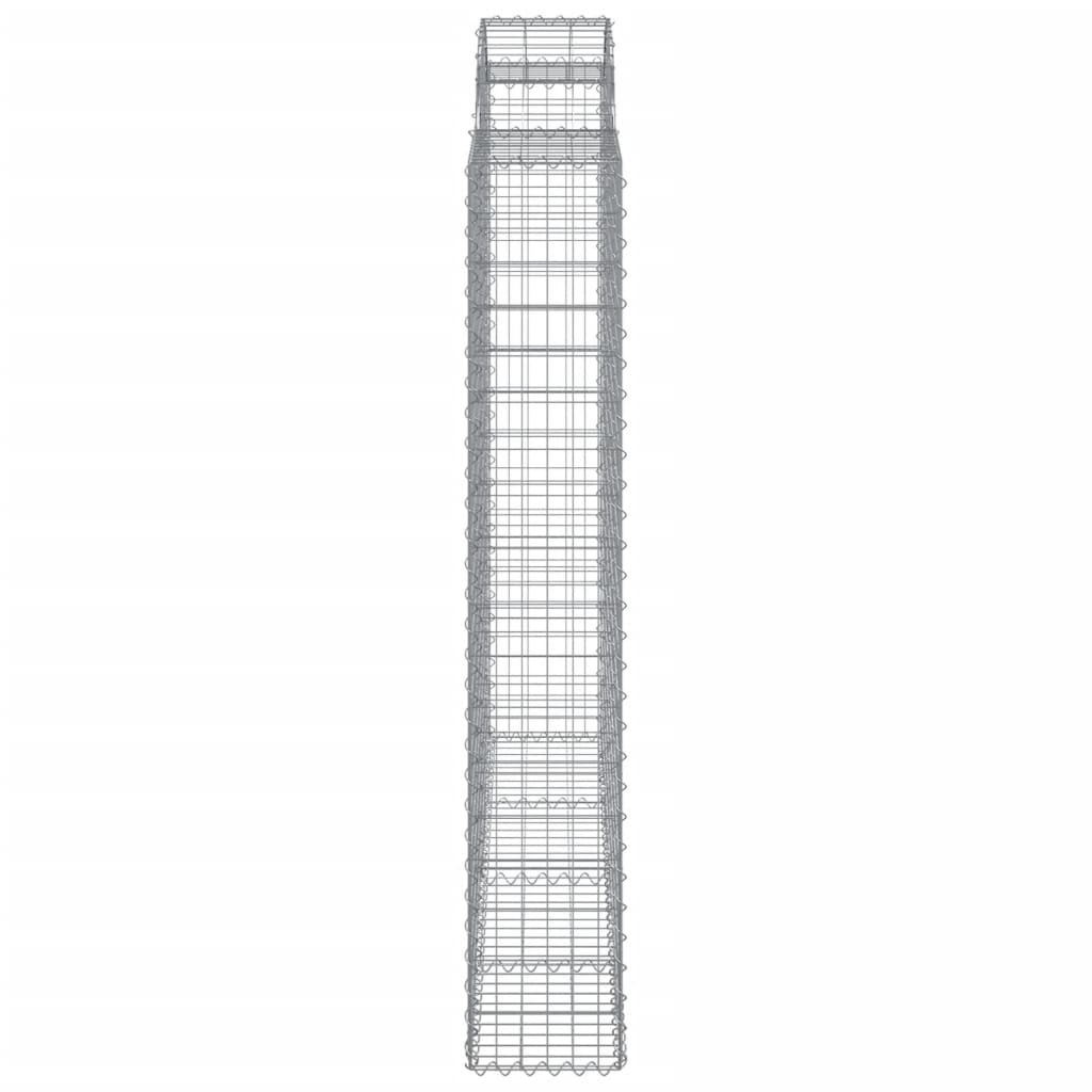 Arched Gabion Baskets 2 pcs 200x30x180/200 cm Galvanised Iron