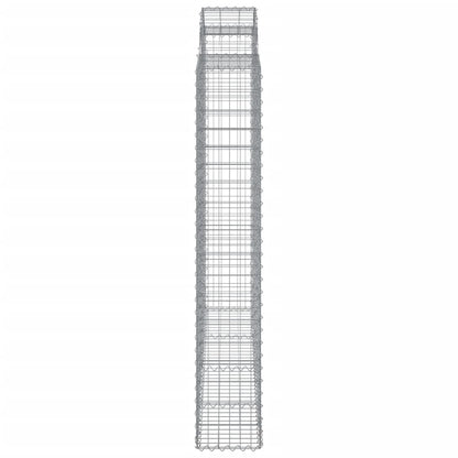Arched Gabion Baskets 2 pcs 200x30x180/200 cm Galvanised Iron