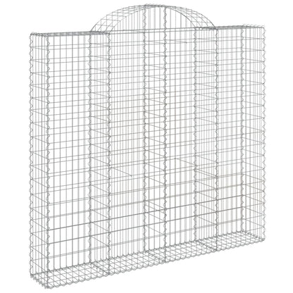 Arched Gabion Baskets 4 pcs 200x30x180/200 cm Galvanised Iron