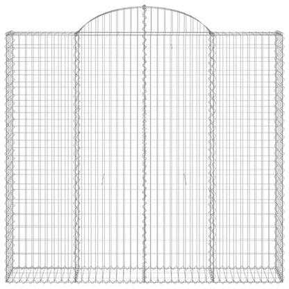 Arched Gabion Baskets 4 pcs 200x30x180/200 cm Galvanised Iron