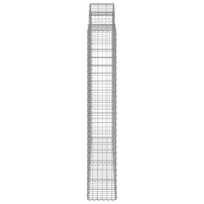 Arched Gabion Baskets 5 pcs 200x30x180/200 cm Galvanised Iron