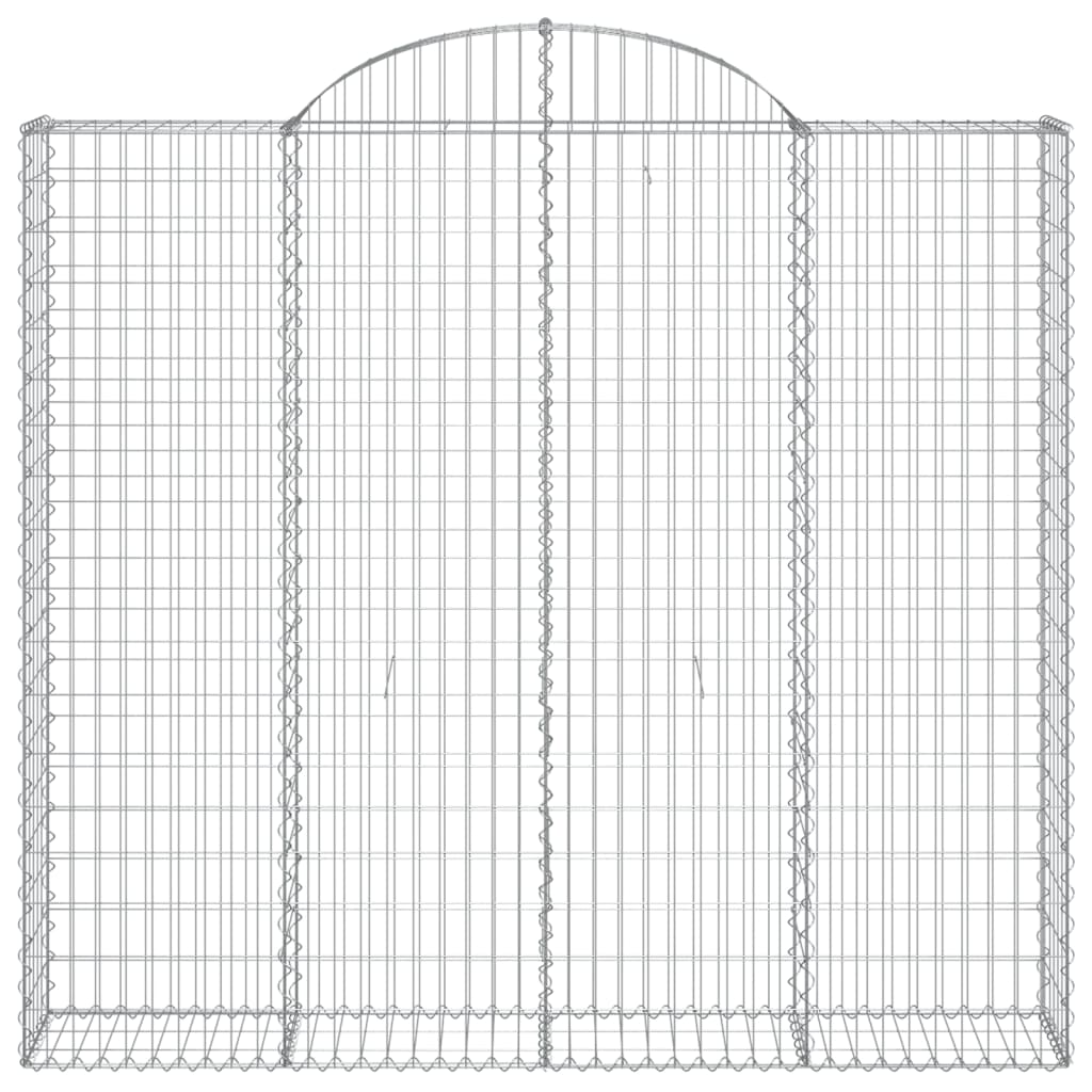 Arched Gabion Baskets 6 pcs 200x30x180/200 cm Galvanised Iron