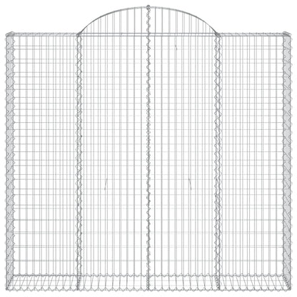 Arched Gabion Baskets 6 pcs 200x30x180/200 cm Galvanised Iron