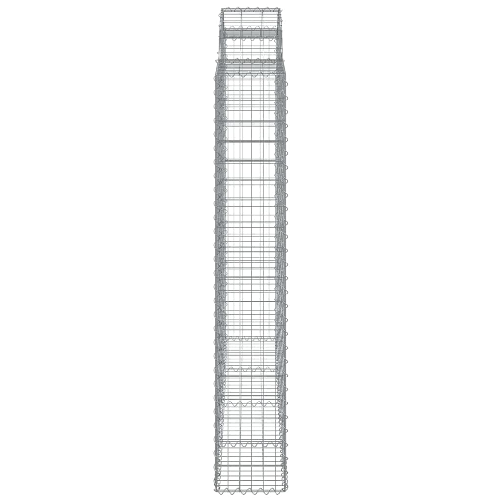 Arched Gabion Baskets 7 pcs 200x30x180/200 cm Galvanised Iron