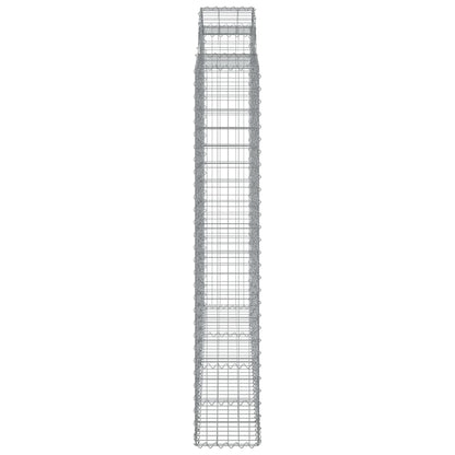 Arched Gabion Baskets 7 pcs 200x30x180/200 cm Galvanised Iron