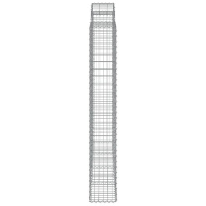 Arched Gabion Baskets 3 pcs 200x30x200/220 cm Galvanised Iron