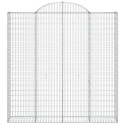 Arched Gabion Baskets 6 pcs 200x30x200/220 cm Galvanised Iron