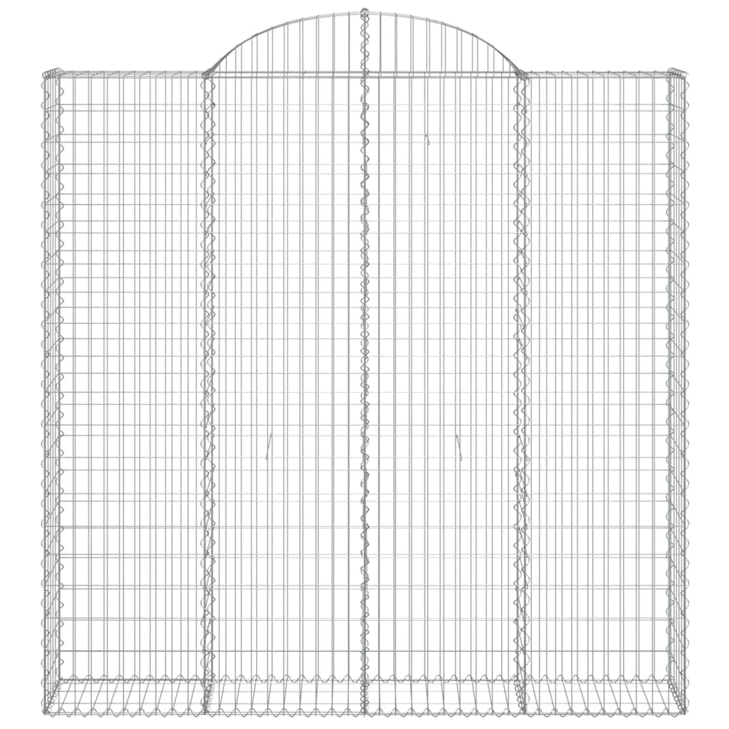 Arched Gabion Baskets 7 pcs 200x30x200/220 cm Galvanised Iron