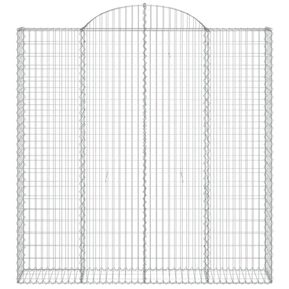 Arched Gabion Baskets 7 pcs 200x30x200/220 cm Galvanised Iron