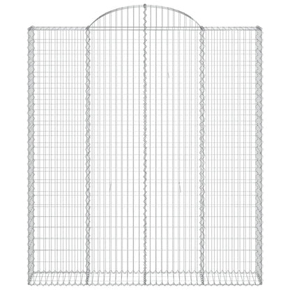 Arched Gabion Baskets 3 pcs 200x30x220/240 cm Galvanised Iron