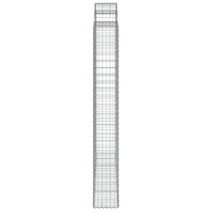 Arched Gabion Baskets 3 pcs 200x30x220/240 cm Galvanised Iron