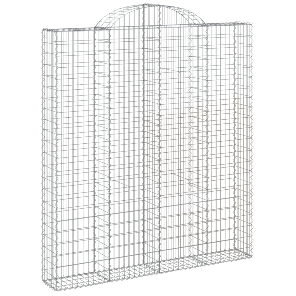Arched Gabion Baskets 5 pcs 200x30x220/240 cm Galvanised Iron