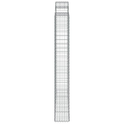 Arched Gabion Baskets 6 pcs 200x30x220/240 cm Galvanised Iron