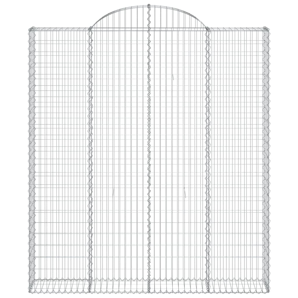 Arched Gabion Baskets 7 pcs 200x30x220/240 cm Galvanised Iron