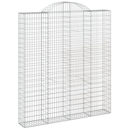Arched Gabion Baskets 8 pcs 200x30x220/240 cm Galvanised Iron