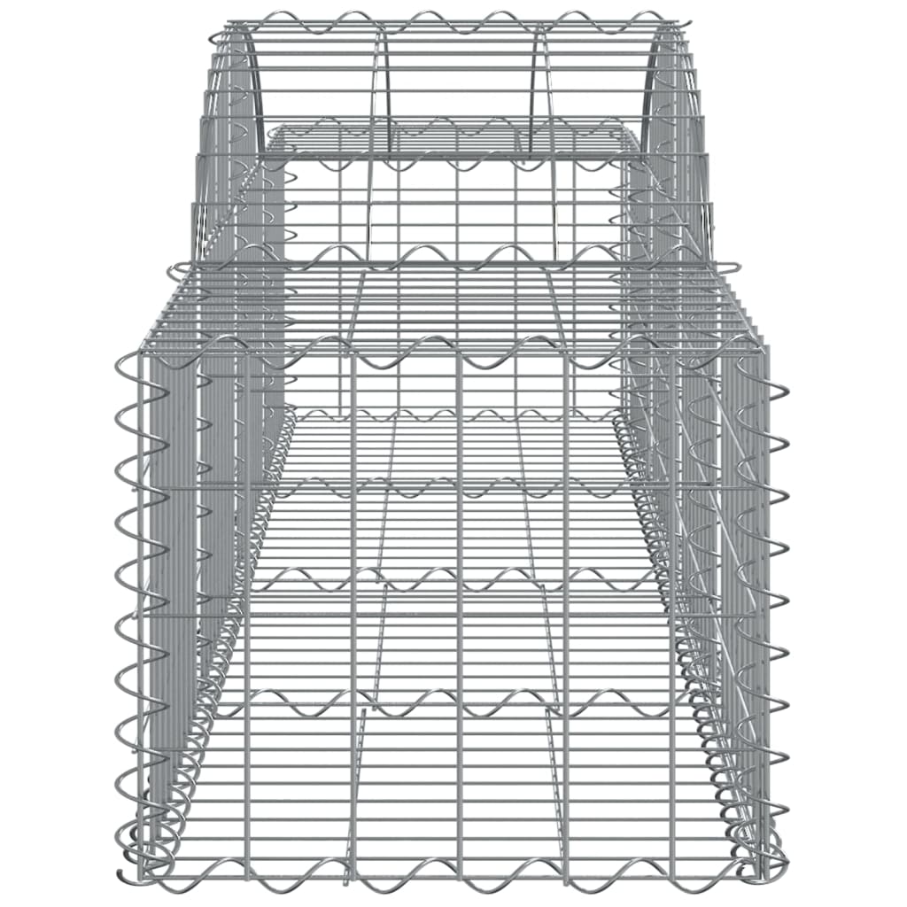 Arched Gabion Baskets 4 pcs 200x50x40/60 cm Galvanised Iron