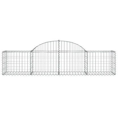 Arched Gabion Baskets 8 pcs 200x50x40/60 cm Galvanised Iron