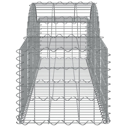 Arched Gabion Baskets 8 pcs 200x50x40/60 cm Galvanised Iron