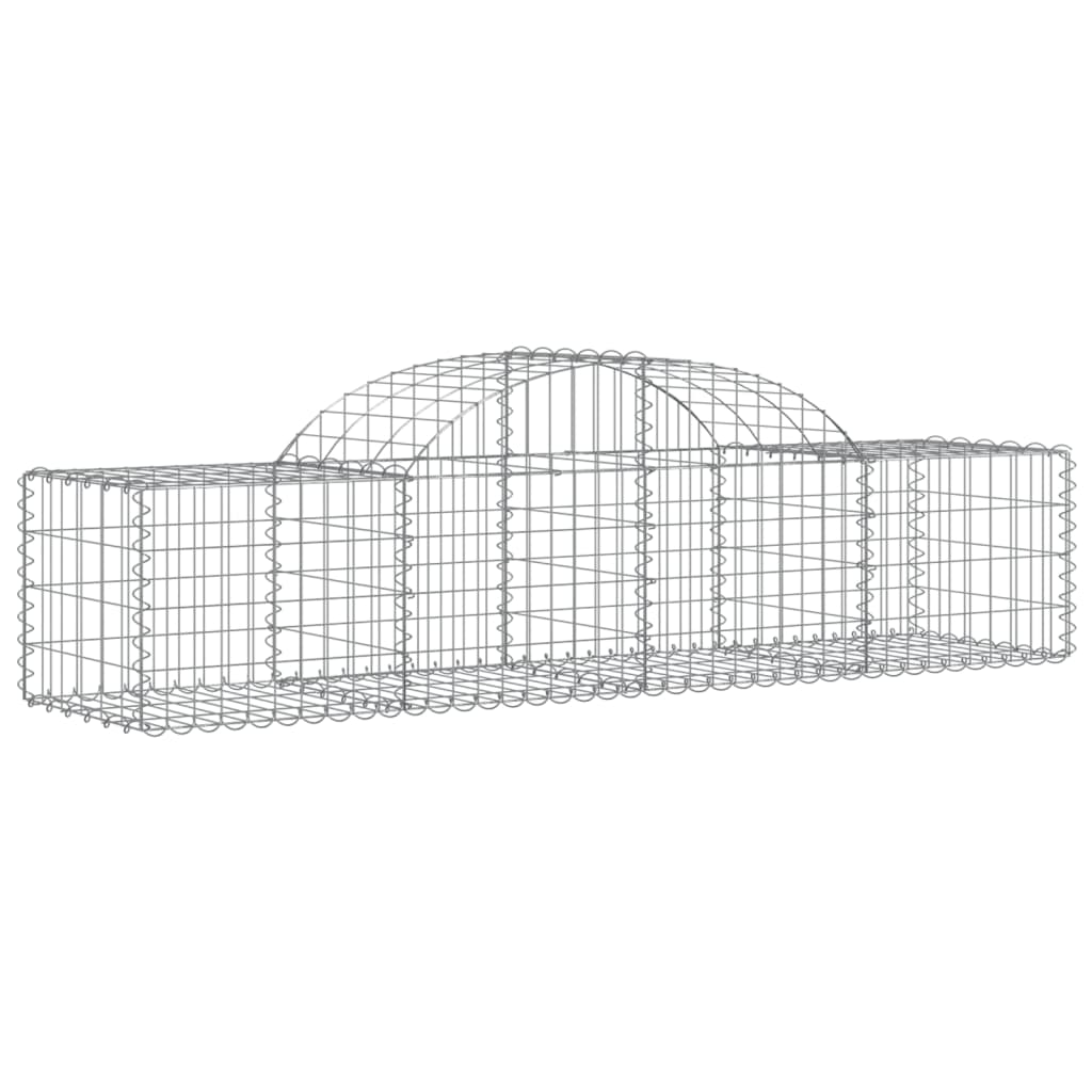 Arched Gabion Baskets 10 pcs 200x50x40/60 cm Galvanised Iron