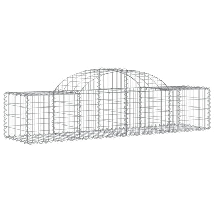 Arched Gabion Baskets 10 pcs 200x50x40/60 cm Galvanised Iron