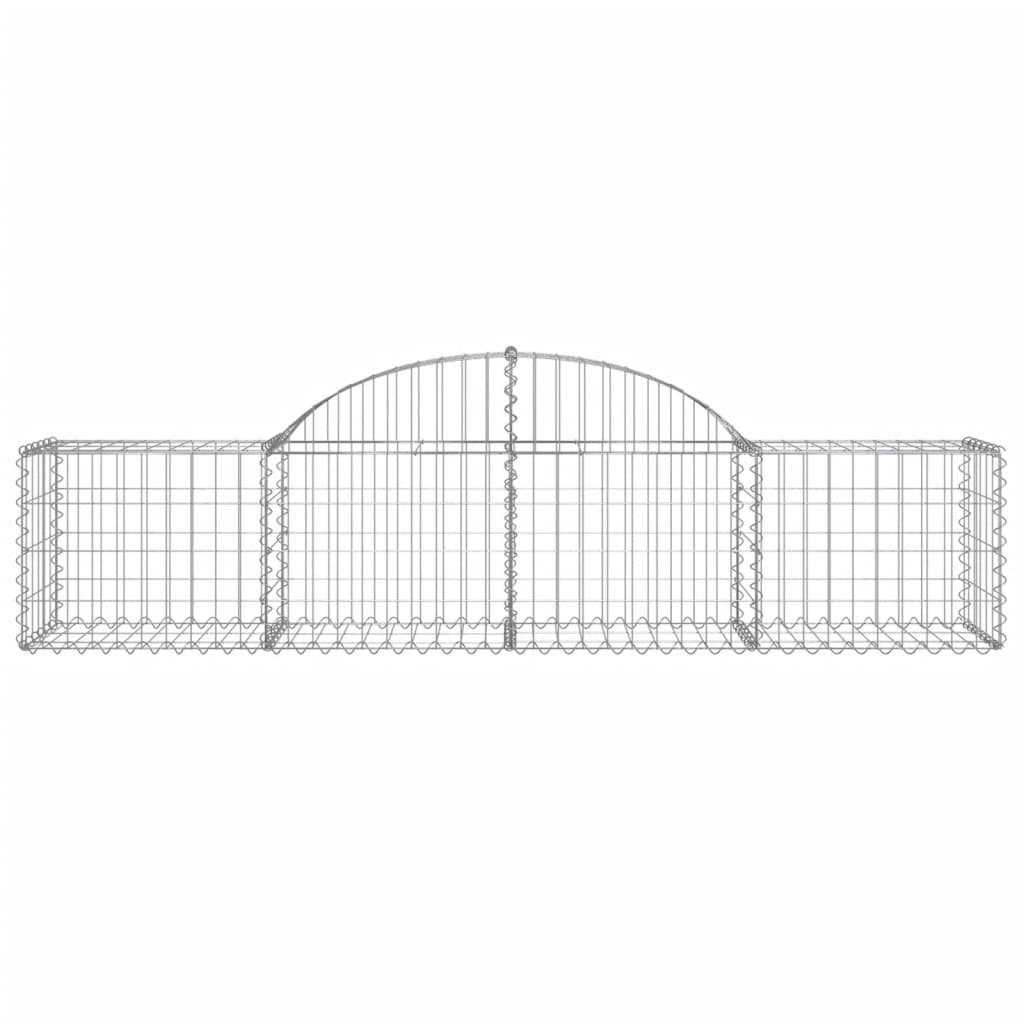 Arched Gabion Baskets 10 pcs 200x50x40/60 cm Galvanised Iron