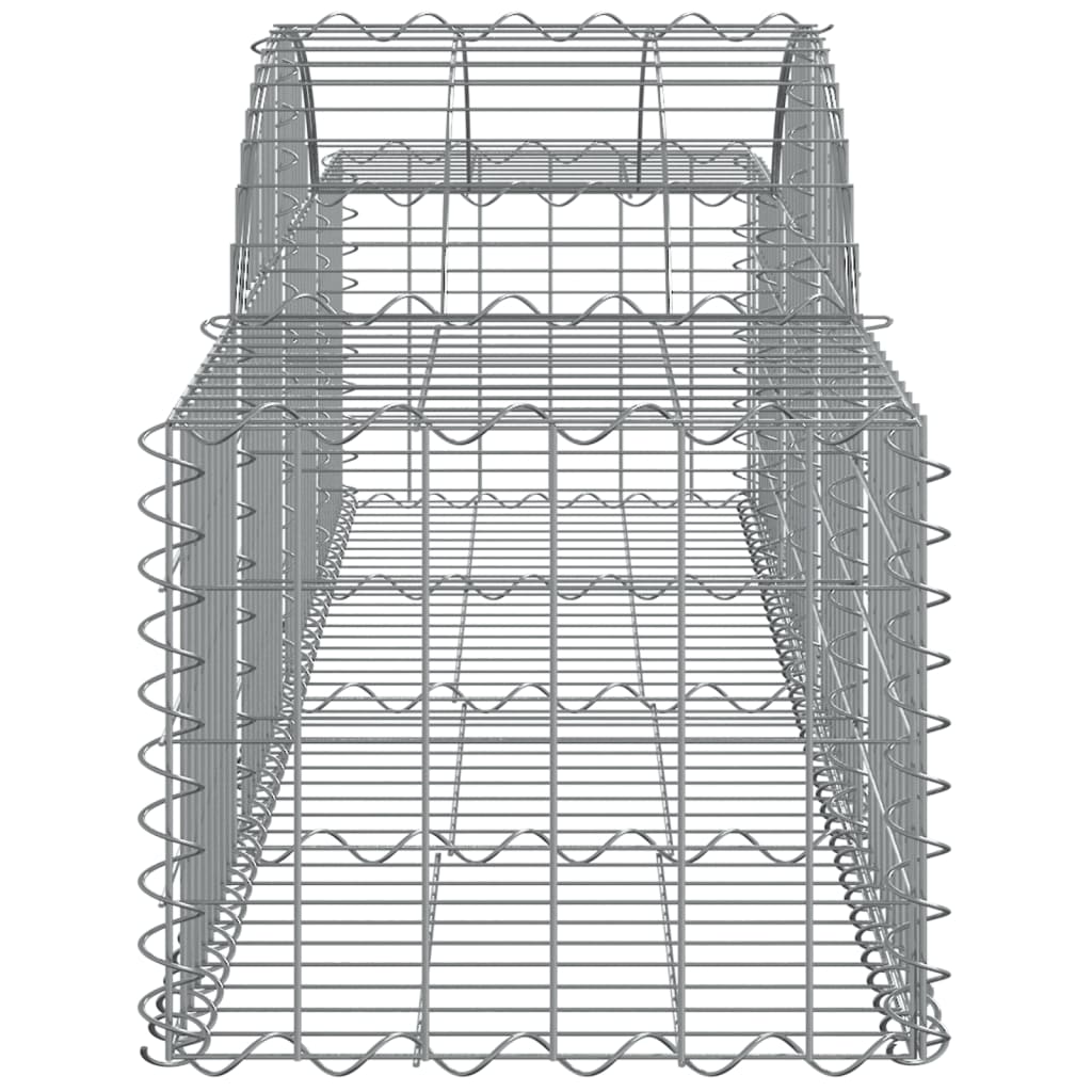 Arched Gabion Baskets 10 pcs 200x50x40/60 cm Galvanised Iron