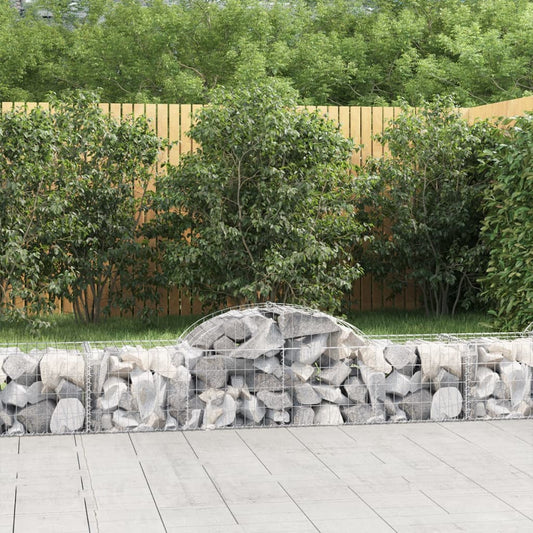Arched Gabion Baskets 10 pcs 200x50x40/60 cm Galvanised Iron