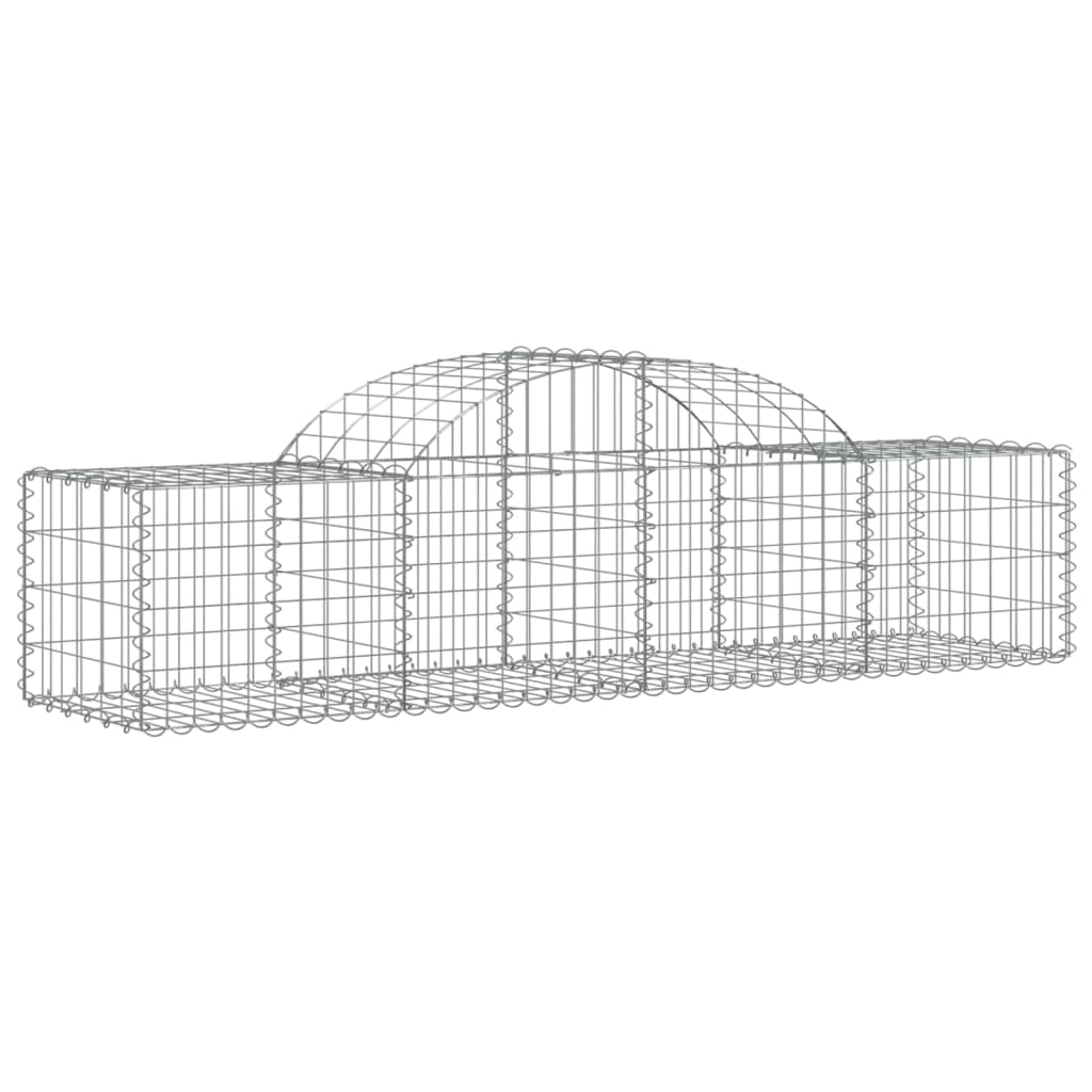 Arched Gabion Baskets 13 pcs 200x50x40/60 cm Galvanised Iron