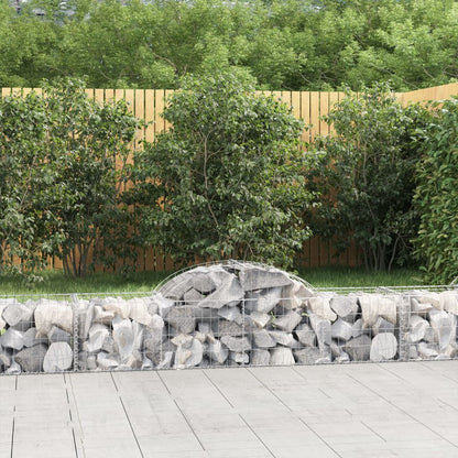 Arched Gabion Baskets 13 pcs 200x50x40/60 cm Galvanised Iron