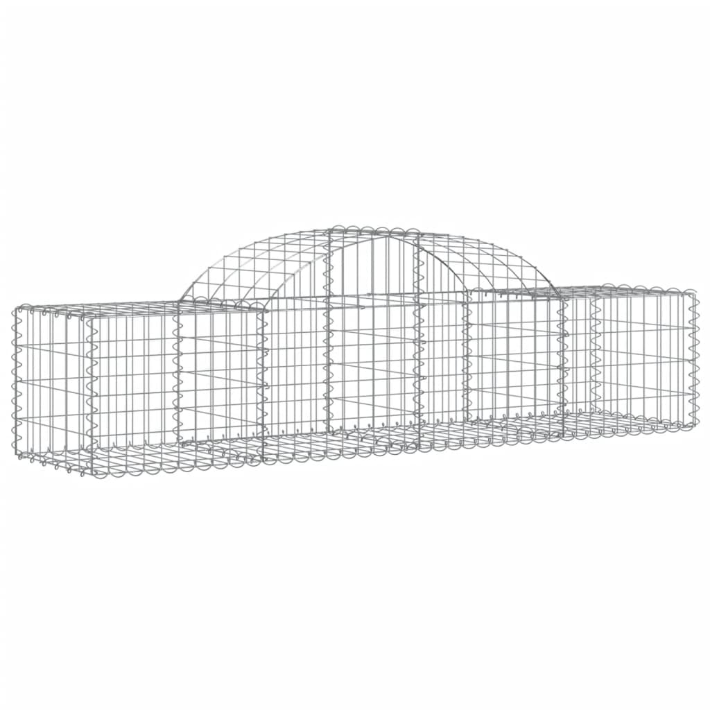 Arched Gabion Baskets 14 pcs 200x50x40/60 cm Galvanised Iron