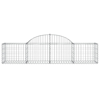Arched Gabion Baskets 14 pcs 200x50x40/60 cm Galvanised Iron