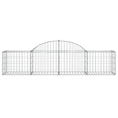 Arched Gabion Baskets 18 pcs 200x50x40/60 cm Galvanised Iron